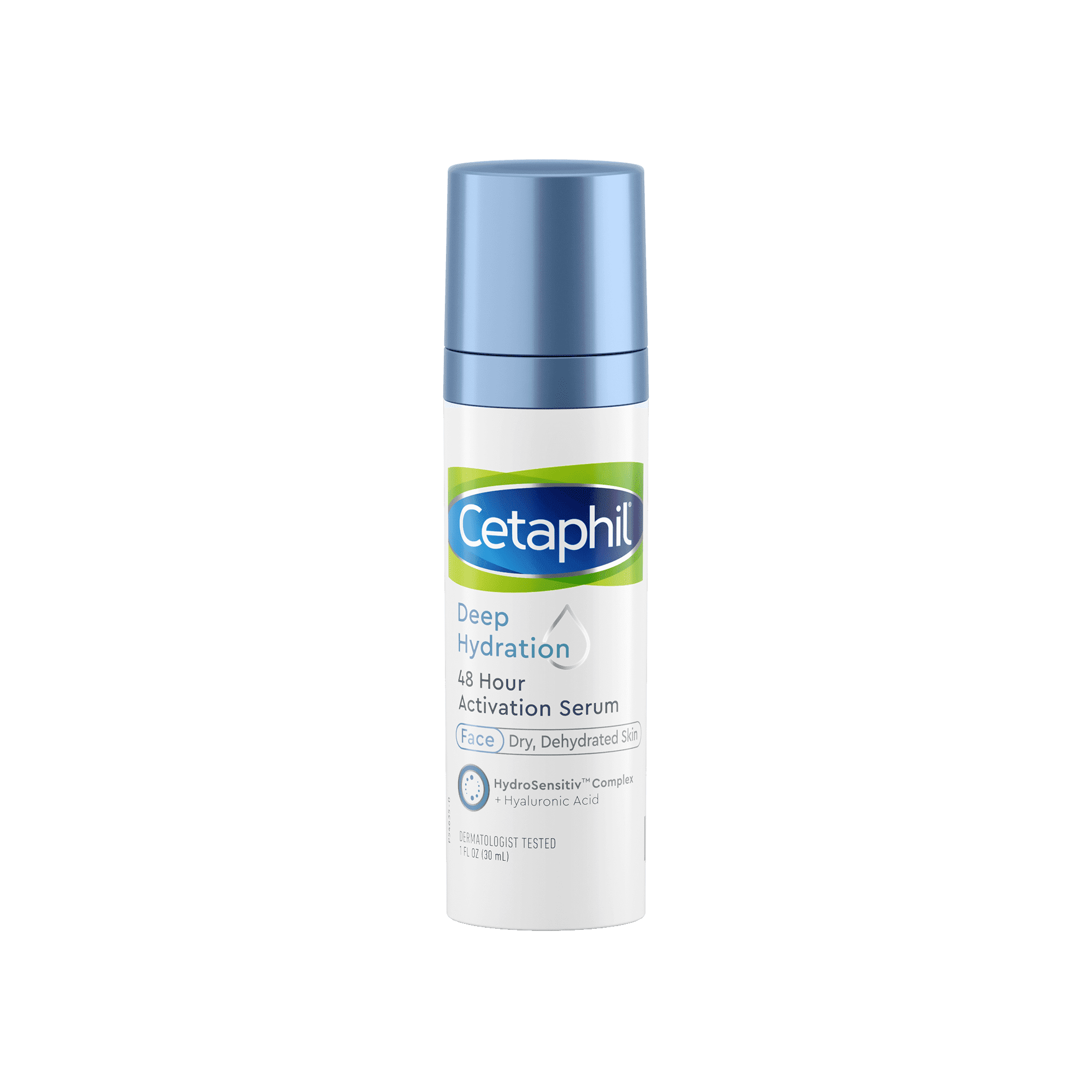 CETAPHIL Deep Hydration 48 Hour Activation Serum | 1 fl oz | 48 Hour Dry Skin Face Moisturizer for Sensitive Skin | With Hyaluronic Acid, Vitamin E & Vitamin B5 | Dermatologist Recommended