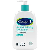 CETAPHIL Gentle Exfoliating SA Cleanser, Foaming Gel Cleanser with Salicylic Acid for All Skin Types, 8 Fl Oz