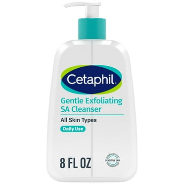 CETAPHIL Gentle Exfoliating SA Cleanser, Foaming Gel Cleanser with Salicylic Acid for All Skin Types, 8 Fl Oz