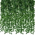 thumbnail image 1 of CEWOR 24 Pack 173ft Artificial Ivy Garland Fake Greenery Leaf Vines Hanging Plants for Home Wedding Garden Swing Frame Decoration, 1 of 7