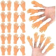 CEYAZYE 30 Pcs Small Finger Hands Mini Rubber Finger Puppets, Mini Small Realistic Hands, Fun Realistic Party Favours