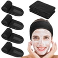 thumbnail image 1 of CEYAZYE 4Pcs Spa Facial Headbands for Women, Black Face Wash Headband Adjustable Make Up Wrap Head for Washing Face Shower Yoga, 1 of 7