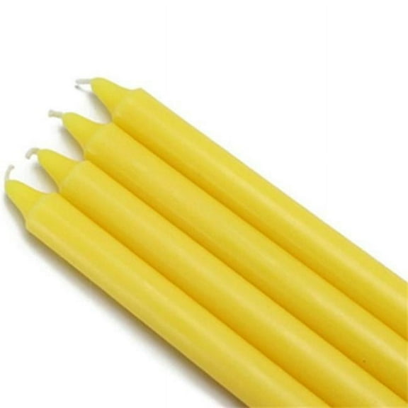 CEZ-094-12 10 in. Straight Taper Candles, Yellow - 144 Piece