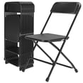 thumbnail image 1 of CEZ Black Folding Chair Set of 10, Indoor Outdoor Plastic Folding Chair for Party Home Events Office Wedding, 1 of 9