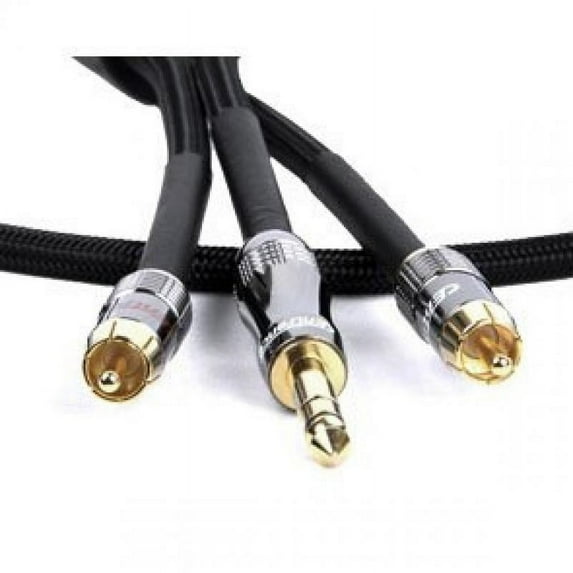 CEntrance Reserve Series Audiophile Y-cable with Stereo 1/4" Plug to Dual-RCA Plugs