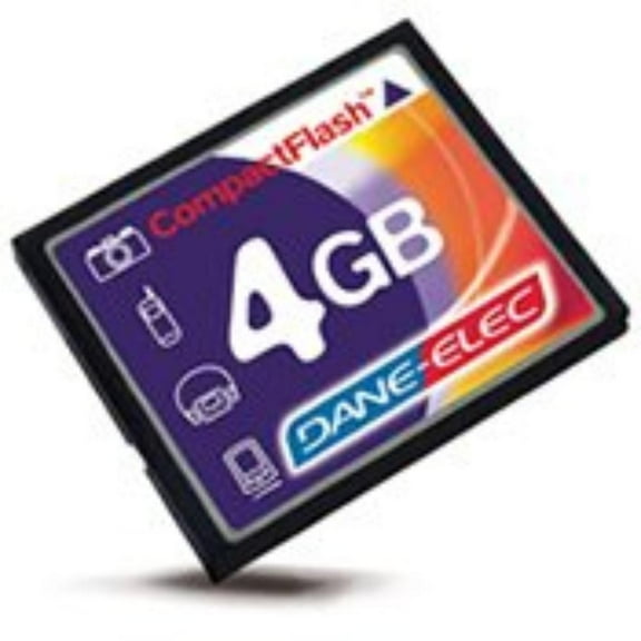 CF 4GB MEMORY CARD for Fuji Film FinePix M 603 / S 1 Pro / S 2 Pro / S 20 Pro / S / S 3 Pro UVIR / S 5 Pro / S 602 Zoom / S 9000 / S 9100 / S 9500 / S 9600.., By Dane Elec