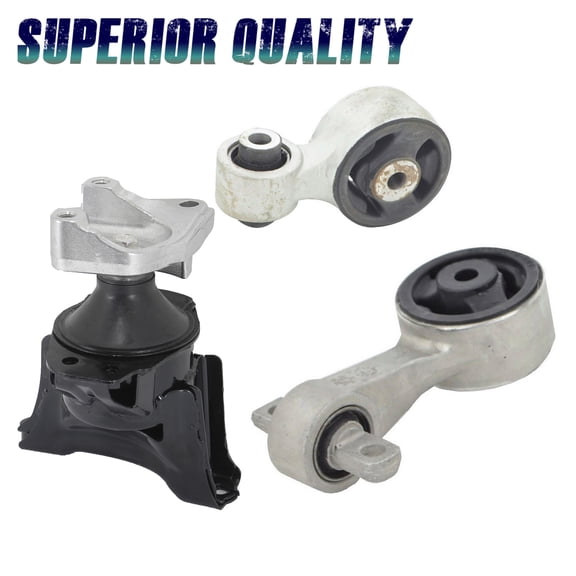 CF Advance For 06-11 Acura CSX Honda Civic 2.0L Engine Torque Strut Mount Front Upper and Lower and Front Right Motor Mount Set of 3PCS 2006 2007 2008 2009 2010 2011 4540 4588 4589