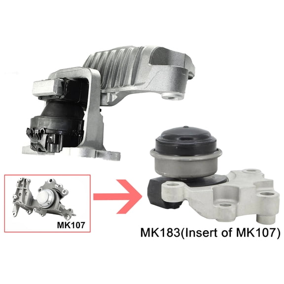 CF Advance Compatible with 14-19 Nissan Rogue 2.5L 4WD Engine Motor and Insert of Automatic Transmission Mount Set of 2PCS A4376 MK183 2014 2015 2016 2017 2018 2019