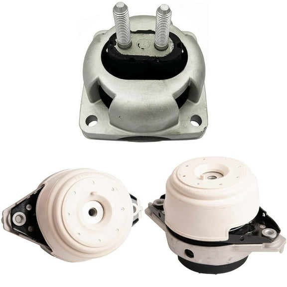 CF Advance Compatible with Mercedes-Benz 12-18 GL, GLE, GLS, ML, 3.0L 3.5L Engine Motor and Rear Transmission Mount Set 3PCS A4033 A4068x2 2012 2013 2014 2015 2016 2017 2018