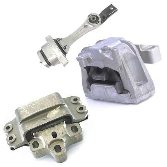 CF Advance Compatible with Audi TT Quattro 08-09 3.2L Coupe Engine Motor and Automatic Transmission Mount Set 3PCS A4905 A6935 A6960HY 2008 2009