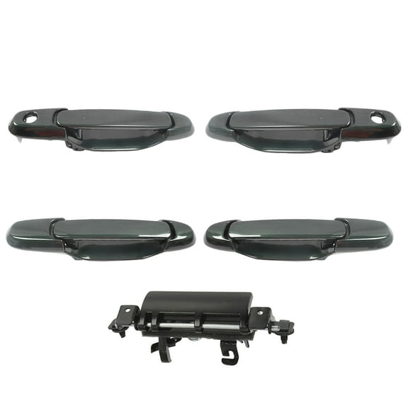 CF Advance For 98-03 Toyota Sienna Set of 5PCS Outside Tailgate Liftgate Exterior Door Handle Woodland Green Pearl 6R1 1998 1999 2000 2001 2002 2003