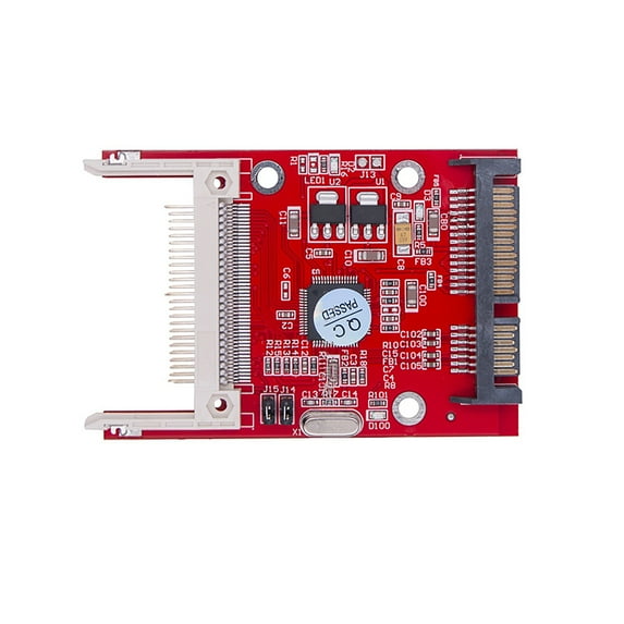 TAPDRA CF to SATA Adapter Red, Converts CF Card to 2.5" SATA Drive, for Laptops & Desktops Converter