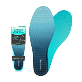 Copper Fit® Energy Foam Insoles, Rebound Cushion, Anti-Impact & Fatigue, Men’s Size 8-14