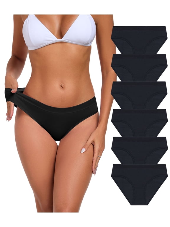 Modal Underwear Supersoft Hipster Panties for Women Breathable & Stretch Ladies Bikini Underpants Comfortable Undies 6 Pack(6B,3XL)