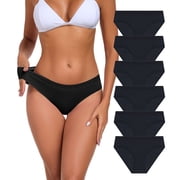 CF Modal Underwear Supersoft Hipster Panties for Women Breathable & Stretch Ladies Bikini Underpants Comfortable Undies 6 Pack6B,S