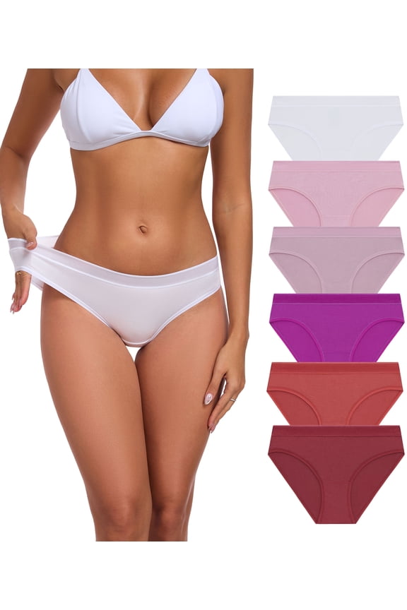 Modal Underwear Supersoft Hipster Panties for Women Breathable & Stretch Ladies Bikini Underpants Comfortable Undies 6 Pack(6C,M)