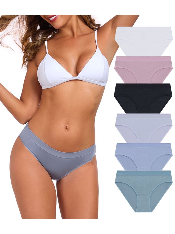 Modal Underwear Supersoft Hipster Panties for Women Breathable & Stretch Ladies Bikini Underpants Comfortable Undies 6 Pack(6D,3XL)