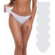 CF String Bikini Panties High Cut Modal Underwear Stretchy Soft Hipster Panties for Ladies6W,3XL