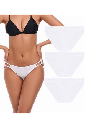 String Bikini Underwear for Women Soft Stretch Modal Bikini Panties High Cut Stretch Ladies Hipster Panty(3W,3XL)