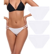 CF String Bikini Underwear for Women Soft Stretch Modal Bikini Panties High Cut Stretch Ladies Hipster Panty3W,S