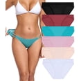 thumbnail image 1 of CF String Bikini Underwear for Women Soft Stretch Modal Bikini Panties High Cut Stretch Ladies Hipster Panty(6A,2XL), 1 of 9