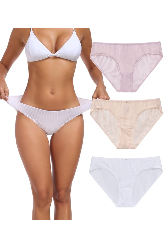 Womens Bikini Underwear Quick Dry Travel Underwear Lightweight Low Rise Bikini Panties 3 packs Ladies Hipster Underpants(3WPC,XL)