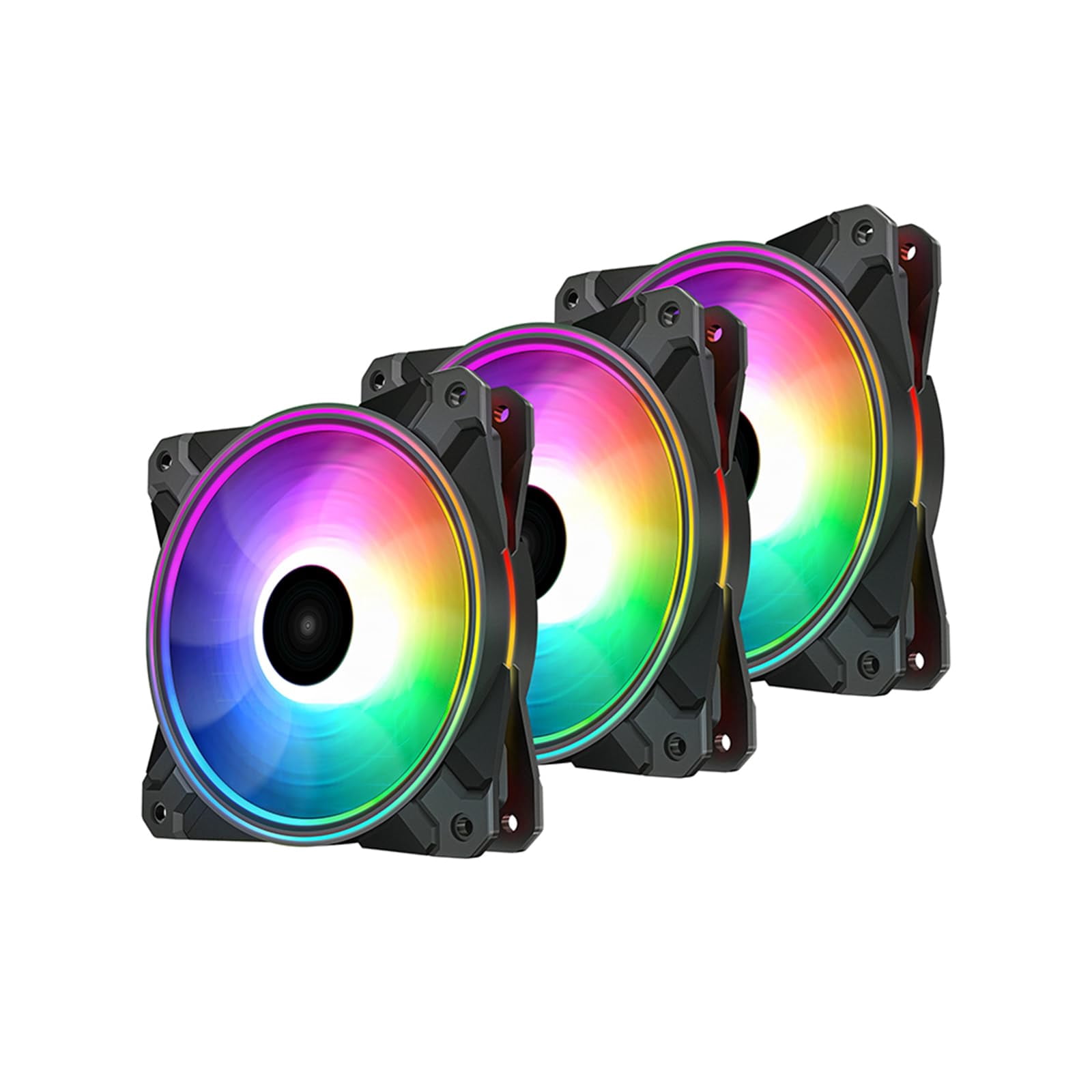 CF120 Plus 3Pack 120mm RRF12 ARGB Case Fans with Controller,RGB Aura ...
