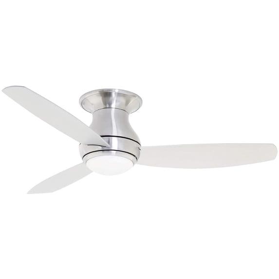 CF145LBS-Emerson Fans-Curva Sky - 44 Inch 3 Blade Indoor Ceiling Fan with Light Kit Brushed Steel