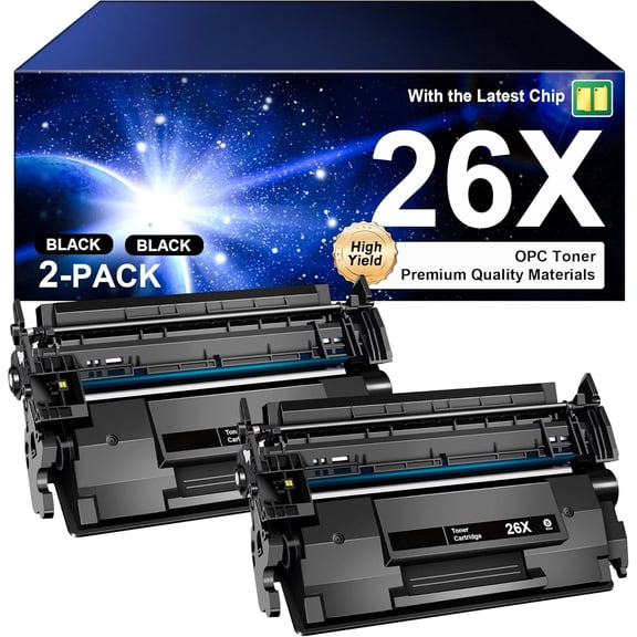 CF226X - High Yield - Use for HP 26X Replacement for HP 26X Toner Cartridge 26A CF226A Works with Pro M426dw M402n M402d M402dn M402dw for LaserJet Pro MFP M426fdw M426fdn Printer | 2 Black