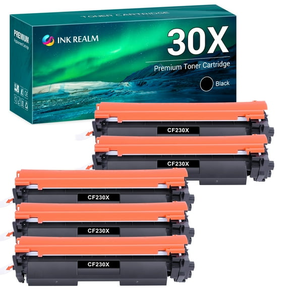 CF230X 30X Compatible Toner for HP CF230X 30X CF230A LaserJet M203d M203dw LaserJet Pro MFP M227fdw M227sdn M227fdn Printer (Black, 5-Pack)
