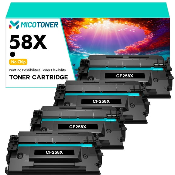 CF258X (without Chip) Compatible Black Toner Cartridge for HP 58X CF258X 58A CF258A High Yield HP Laserjet Pro M404n M404dn M404dw MFP M428fdw M428dw M428fdn M404 M428 M430 M406 Printer Ink
