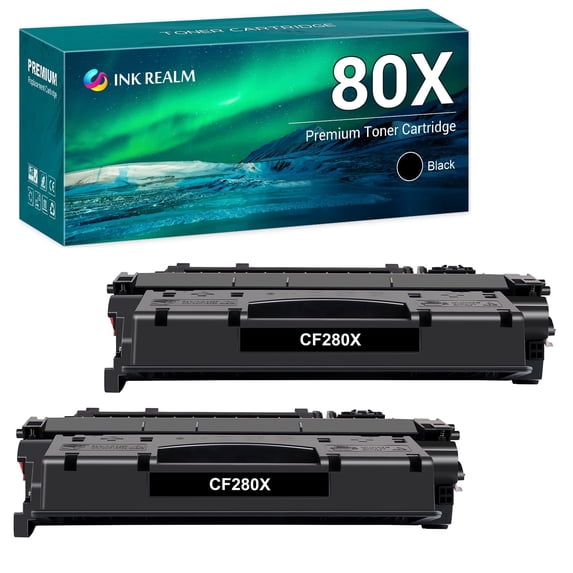 CF280X 80X 80A Black Toner Cartridges Compatible for HP 80X CF280X 80A CF280A CF280 280 for HP LaserJet Pro 400 M401a M401d M401n M401dn M401 M401dw MFP M425dn M425 Printer Ink (2-Pack)