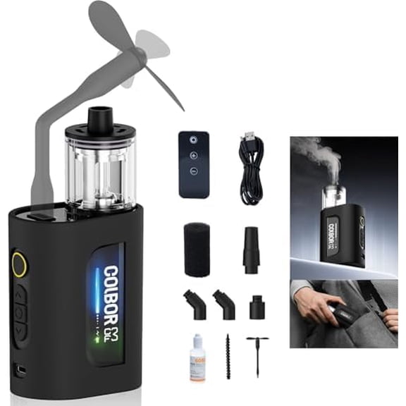 CF3 Fog Machine Portable Mini Handheld Smoke Machine for Photography with Remote Control, Small Fogger Haze Maker with 60 Tilt-Protection for Indoor Outdoor Christmas Party Cosplay