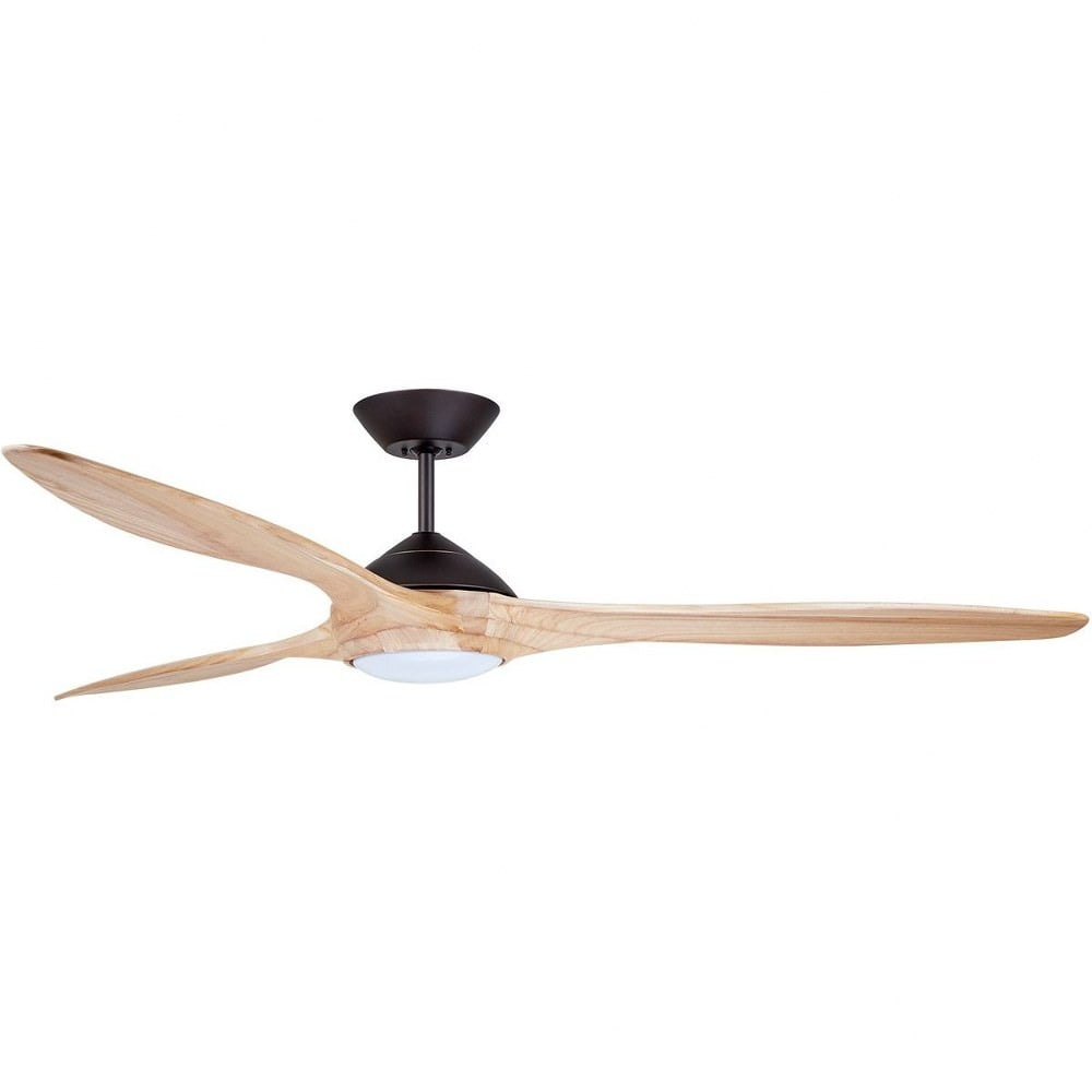 CF315NA72ORB-kathy ireland HOME-Lindbergh Eco-3 Blade Ceiling Fan with Light  Kit in Modern Style-72 Inches Wide by 13.5 Inches High Oil Rubbed 