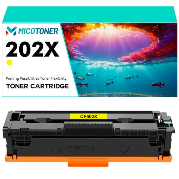 CF502X 202X 1-Pack Compatible Toner Cartridge for HP CF502X 202X Work with HP Color LaserJet Pro MFP M281fdw M281fdn M281cdw M280nw Printer (Yellow)