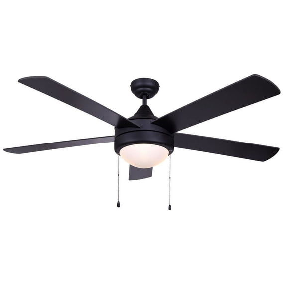CF52PR35BK-Canarm Inc-Preston - 3 Blade Ceiling Fan with Light Kit-52 Inches Wide-Matte Black Finish