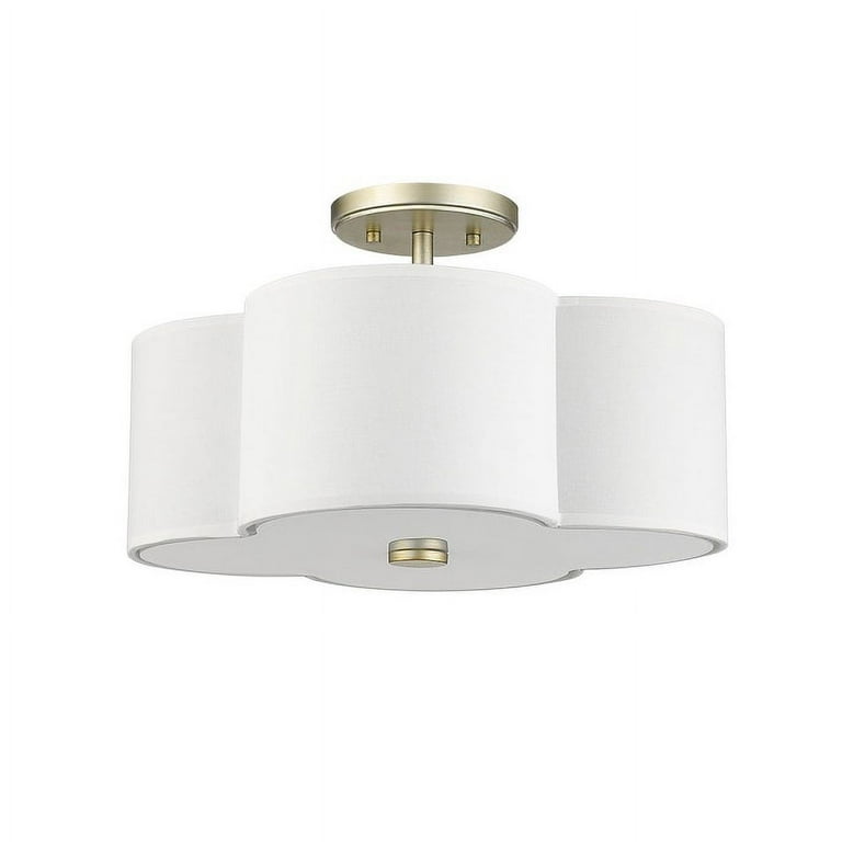 Scalloped semi flush mount light deals