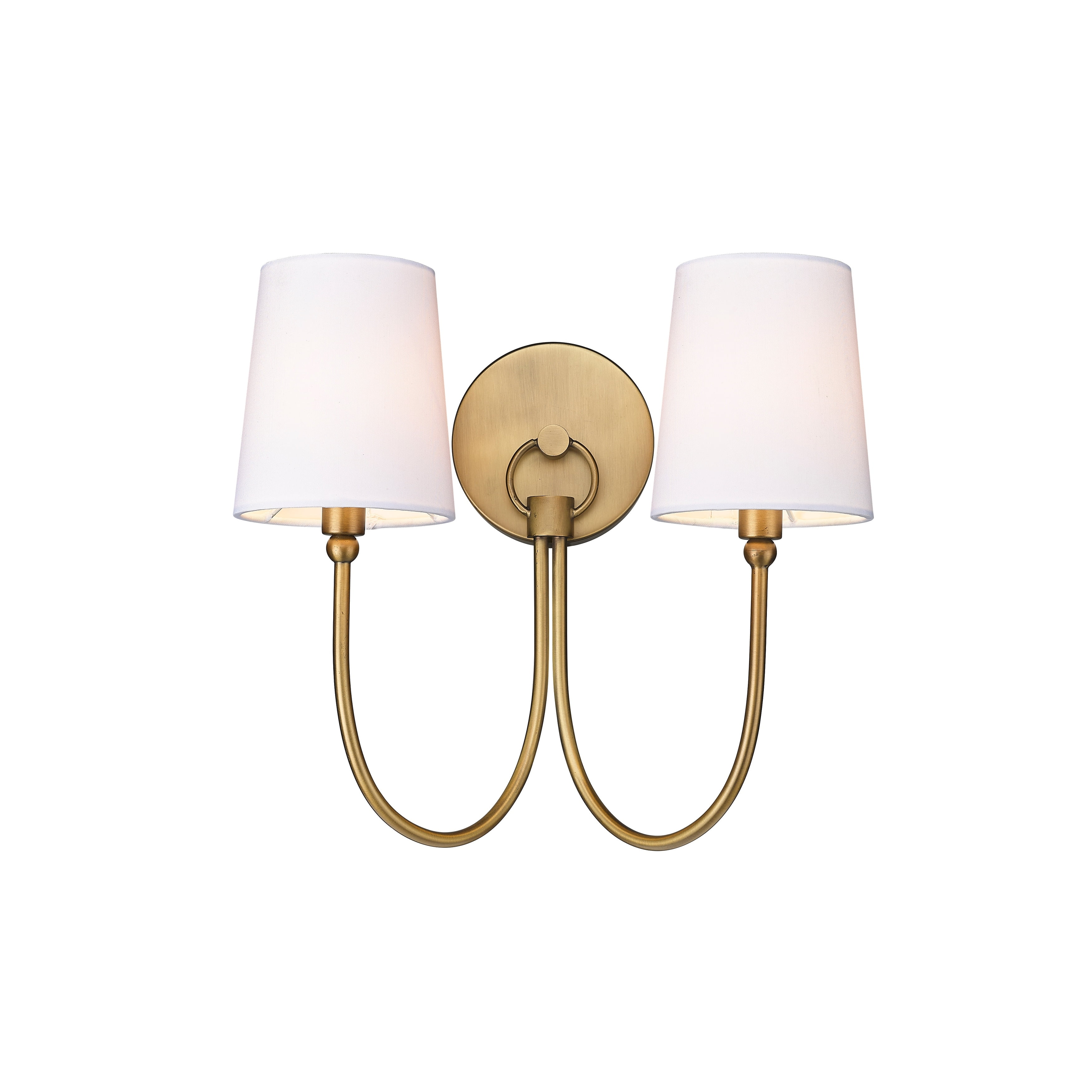 CFC Lighting Traditional Rustic 2 Light Sconce in Aged Brass With
