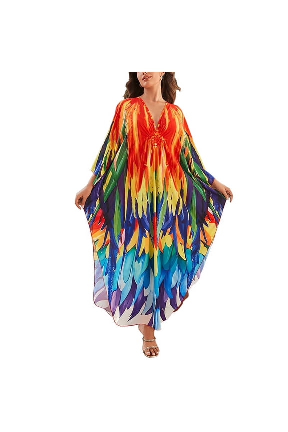 Caftans for Women Plus size Beach Maxi Dresses Swimsuit Cover Up Kaftan Swimwear