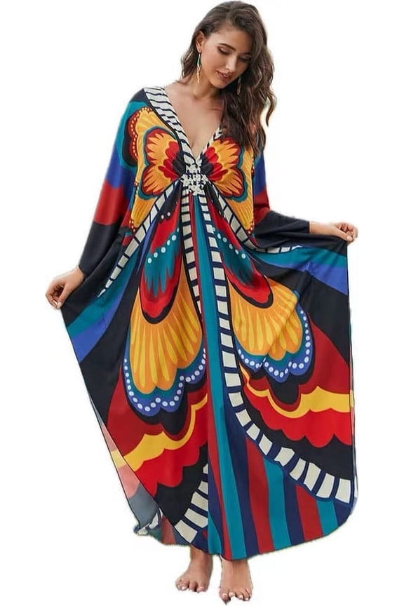 Caftans for Women Plus size Beach Maxi Dresses Swimsuit Cover Up Kaftan Swimwear