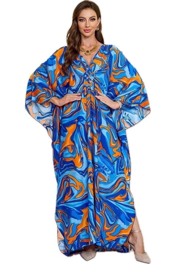Kaftan Dresses for Women Plus Size Moo Moo Loungewear Long Caftan Swimsuit Bathing Suit Cover Up