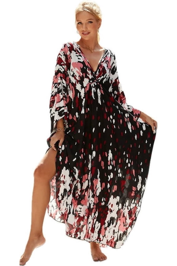 Plus Size Caftans Moo Moo for Women Swimsuit Cover up Summer Beach Kaftan Swimwear Maternity Dress