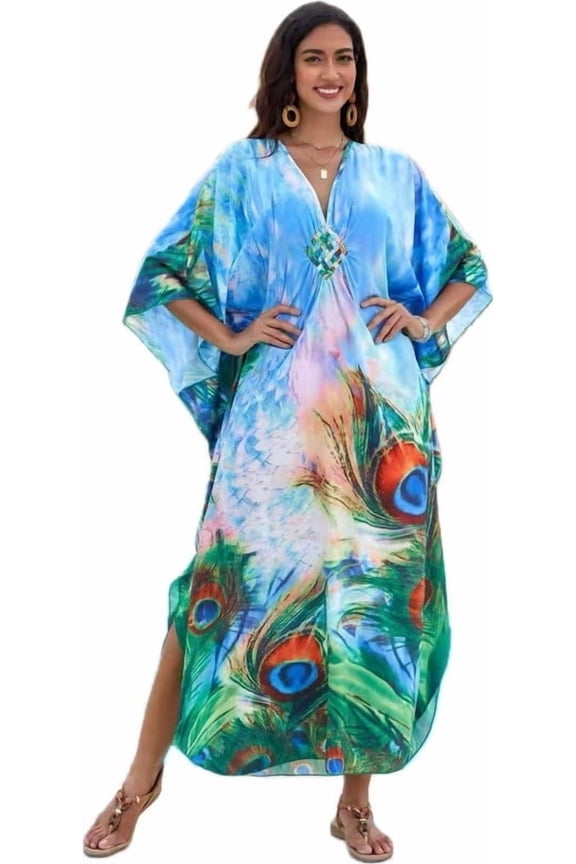 Women Kaftan Plus Size Moo Moo for Women Swimwear Cover ups Maxi Long Caftan loungewear