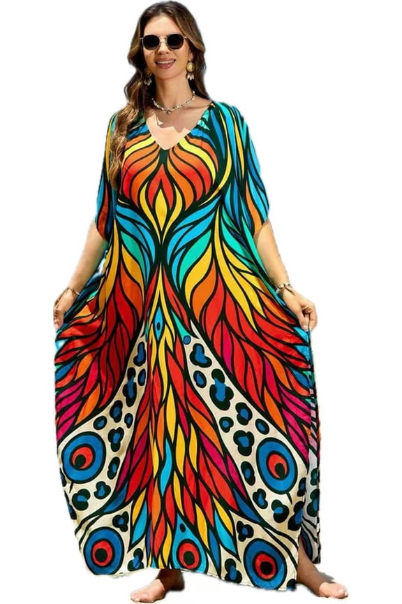 Women Kaftan Dresses Plus Size Moo Moo for WomenCover ups Summer Dress Maxi Long Caftan Swimsuit Bathing Suit Cover Up