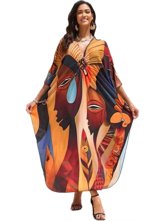 Women Kaftan Plus Size Moo Moo for Women Swimwear Cover ups Maxi Long Caftan loungewear