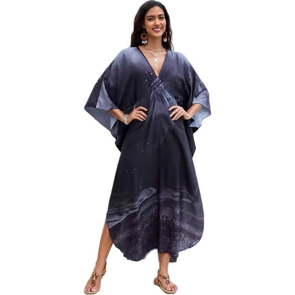 CFCSRP Women Kaftan Plus Size Moo Moo for Women Swimwear Cover ups Maxi Long Caftan loungewear