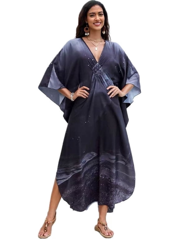 Women Kaftan Plus Size Moo Moo for Women Swimwear Cover ups Maxi Long Caftan loungewear