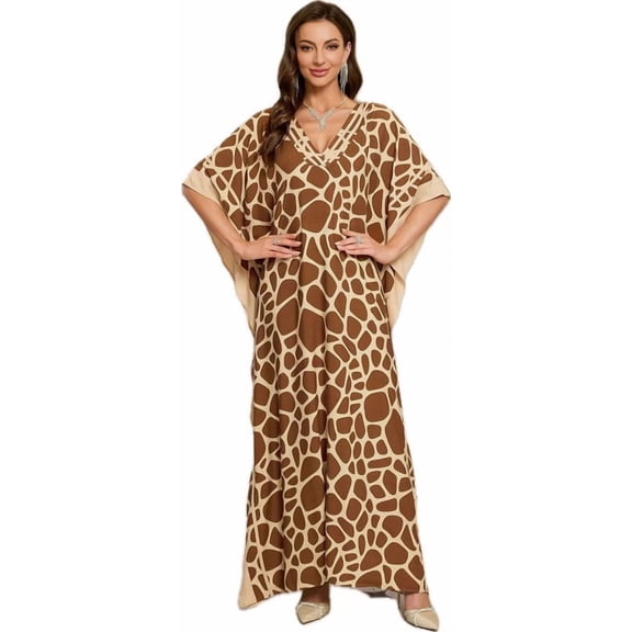 CFCSRP Women Kaftan Dresses Plus Size Moo Moo for WomenCover ups Summer Dress Maxi Long Caftan Swimsuit Bathing Suit Cover Up