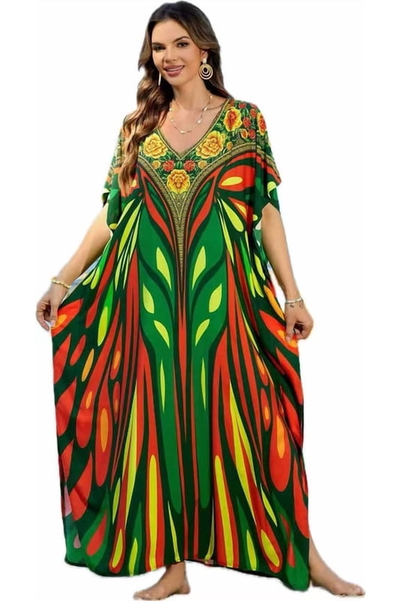 Women Kaftan Dresses Plus Size Moo Moo for WomenCover ups Summer Dress Maxi Long Caftan Swimsuit Bathing Suit Cover Up