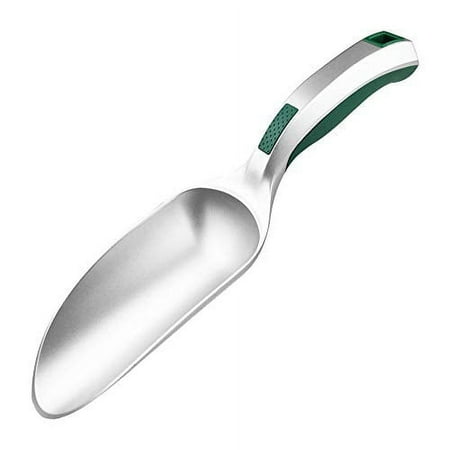 CFCT Large Potting Soil Scoop, Best Bulk Garden Trowel Hand Tool, Unbreakable Gardening Shovel for Digging, Fertilizer Feed Scooper, Rust Proof One-Piece Aluminum, Lightweight Ergonomic Handle